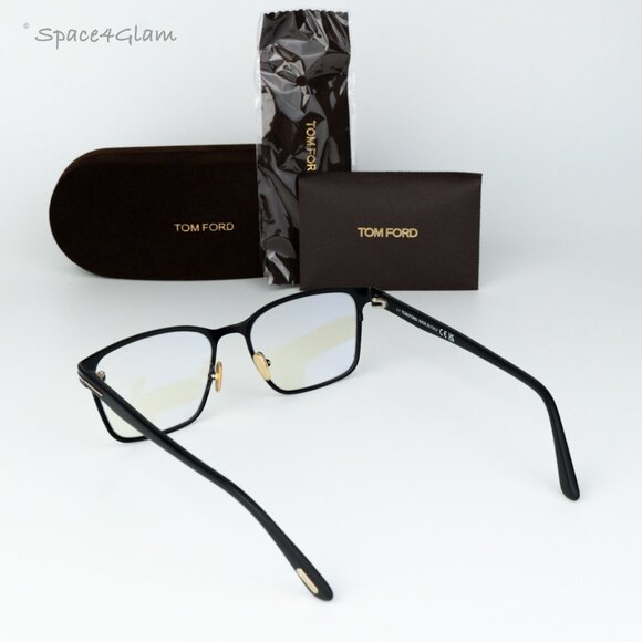 Tom Ford Men Eyeglasses Black Gold Blue Light Block FT5733-B 002 NEW AUTHENTIC - Picture 10 of 10
